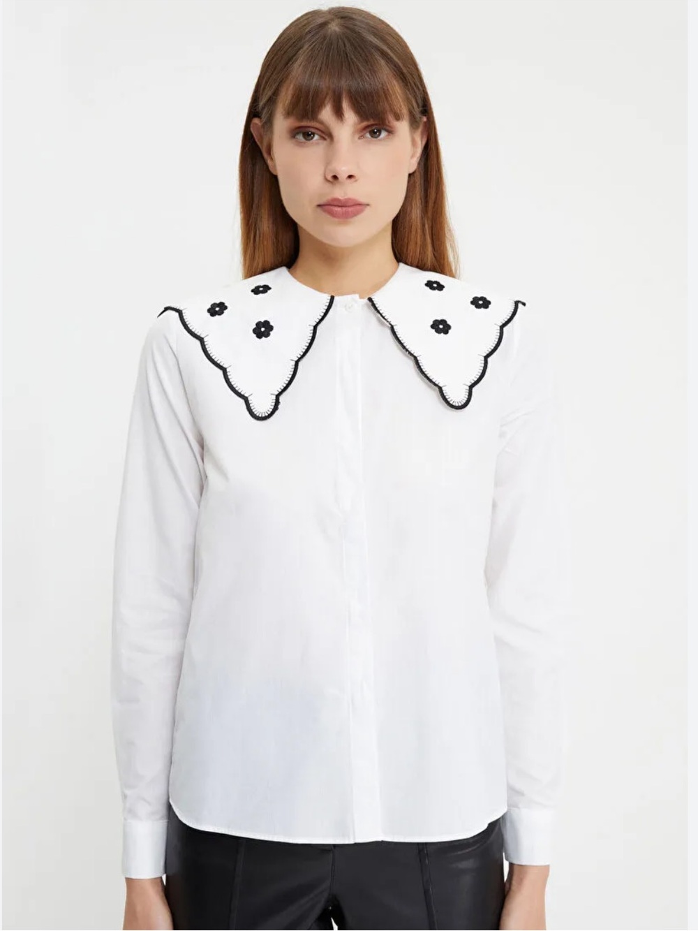 Zara oversized collar blouse